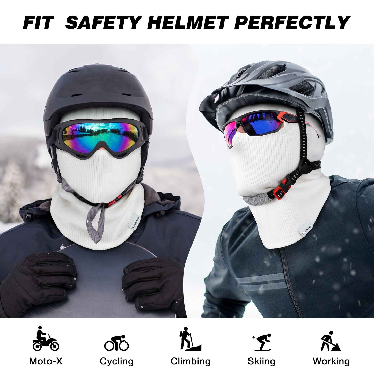 TOPacsy Ski Mask for Men Women, Summer Balaclava Face Mask, Shiesty Mask UV Protector Lightweight for Motorcycle Snowboard TopAcsy