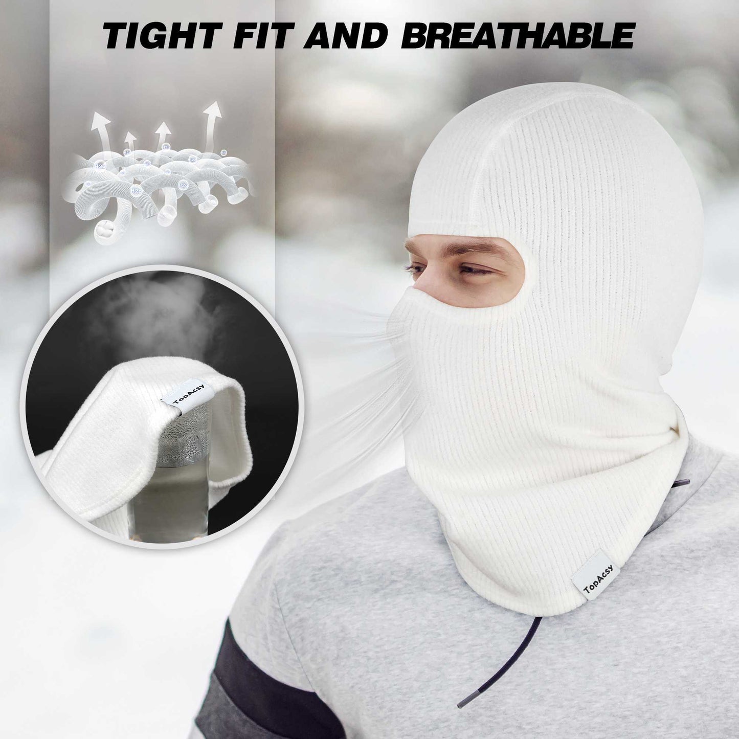 TOPacsy Ski Mask for Men Women, Summer Balaclava Face Mask, Shiesty Mask UV Protector Lightweight for Motorcycle Snowboard TopAcsy