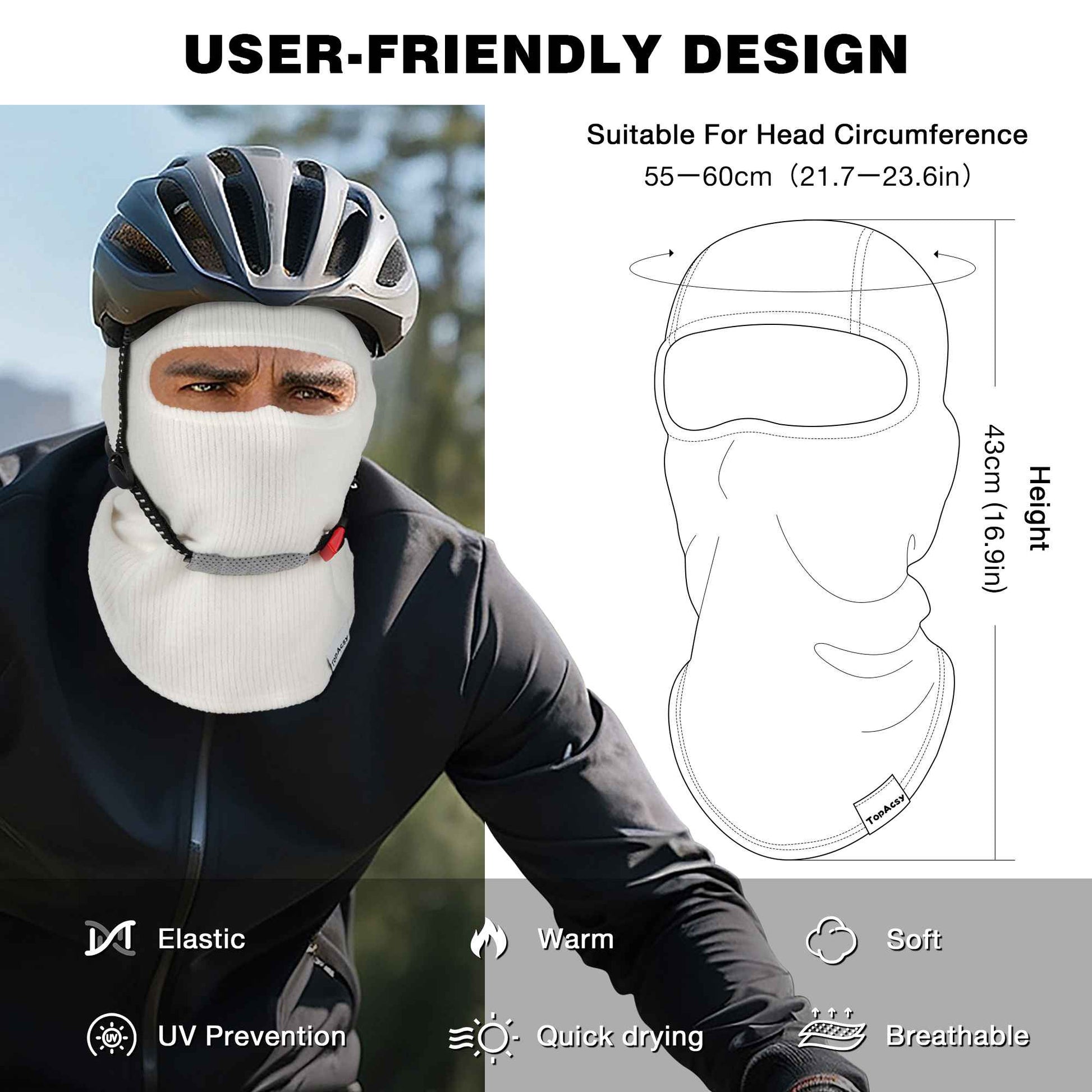 TOPacsy Ski Mask for Men Women, Summer Balaclava Face Mask, Shiesty Mask UV Protector Lightweight for Motorcycle Snowboard TopAcsy