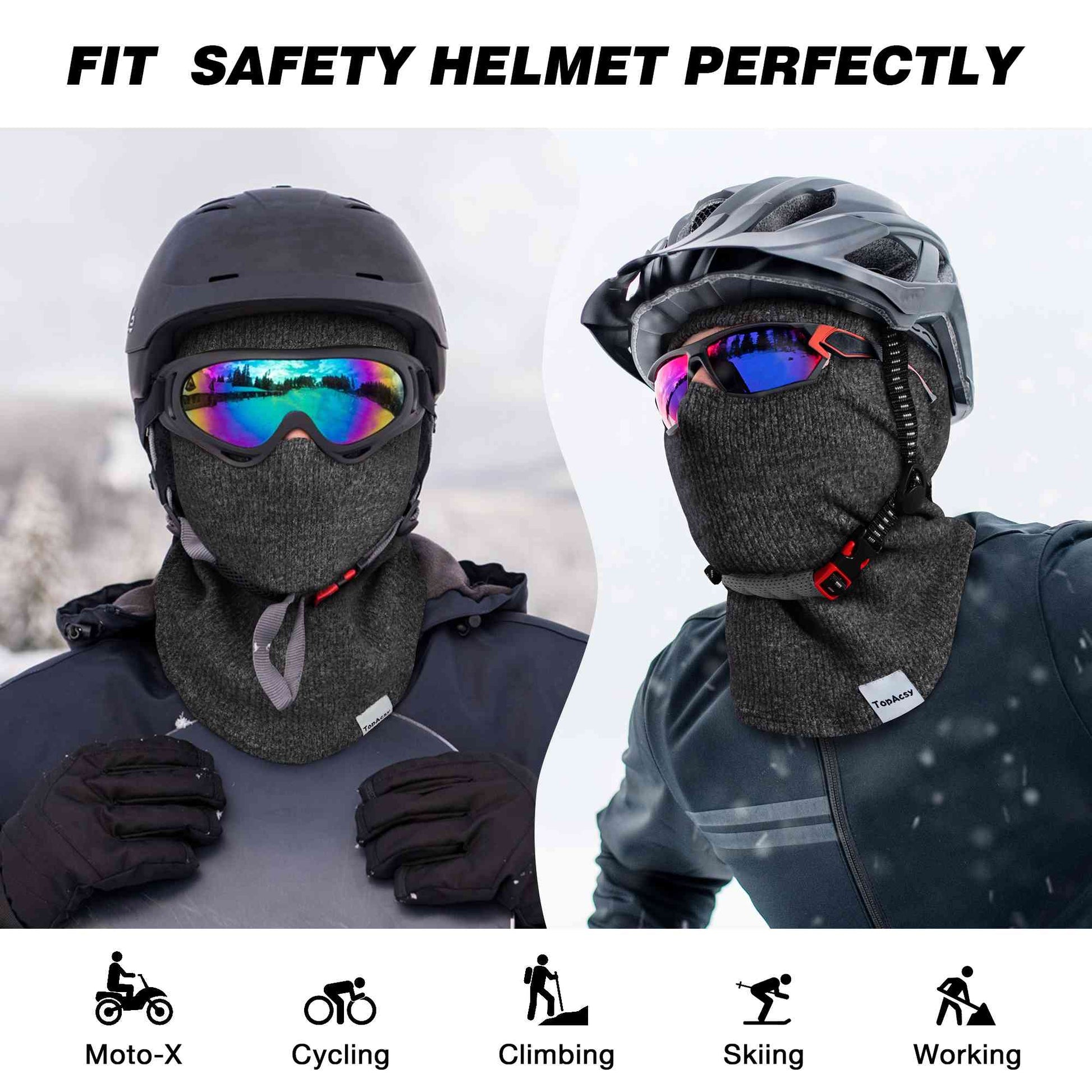 TOPacsy Ski Mask for Men Women, Summer Balaclava Face Mask, Shiesty Mask UV Protector Lightweight for Motorcycle Snowboard TopAcsy