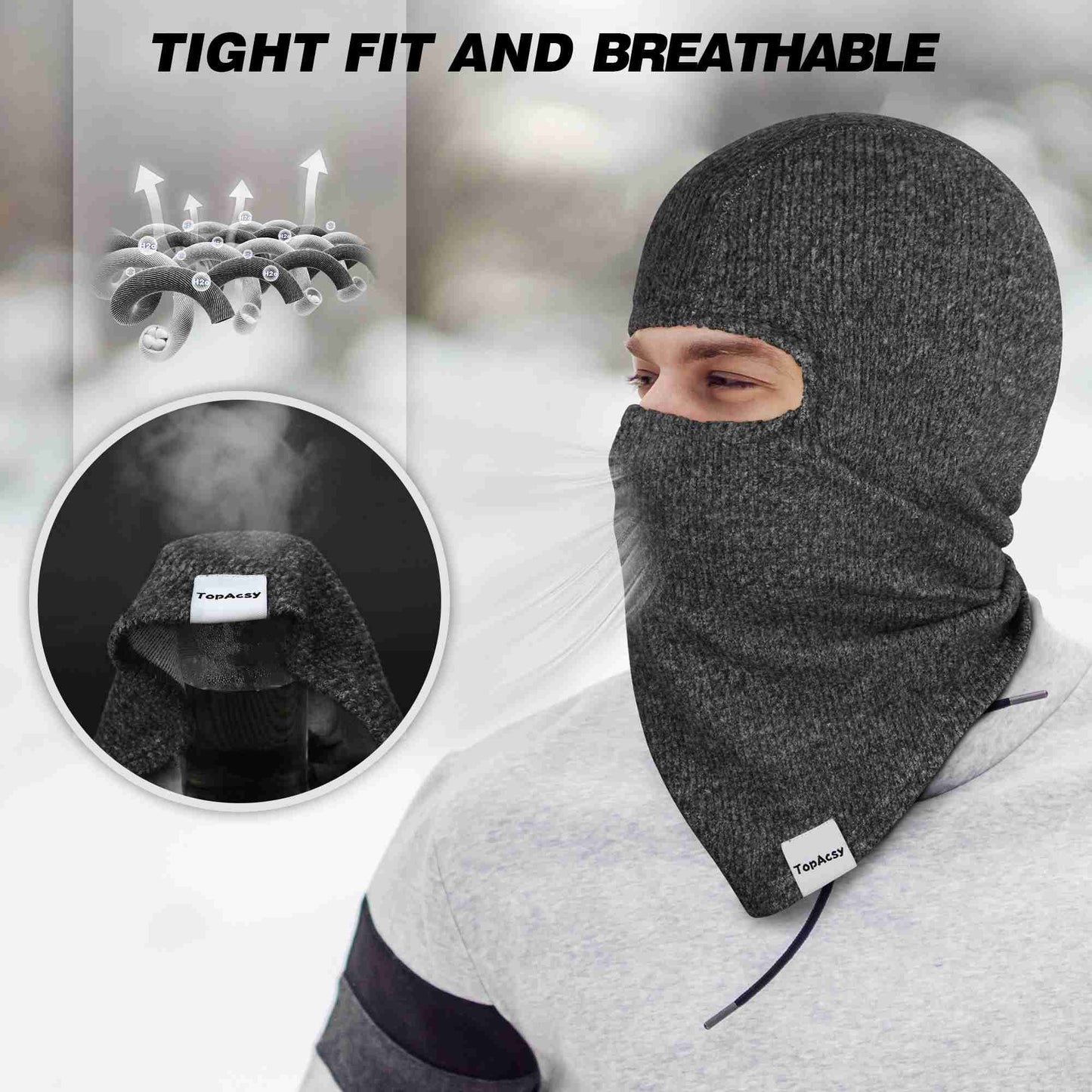 TOPacsy Ski Mask for Men Women, Summer Balaclava Face Mask, Shiesty Mask UV Protector Lightweight for Motorcycle Snowboard TopAcsy