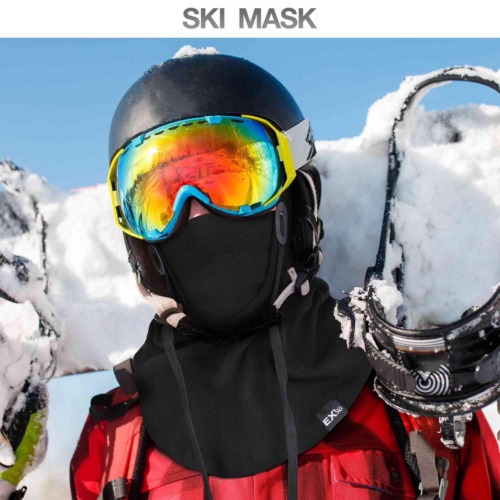 EXski Balaclava Ski Mask, Warm Winter Ski Hood Face Mask Neck Warmer Scarf for Cold Weather EXSKI