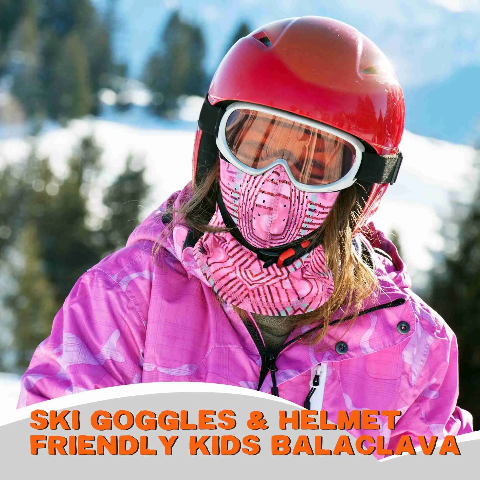 Botack Kids Balaclava Ski Mask, Windproof Warm Breathable Ski Balaclava for Cold Weather Snowboarding Skiing Girls Boys Botack