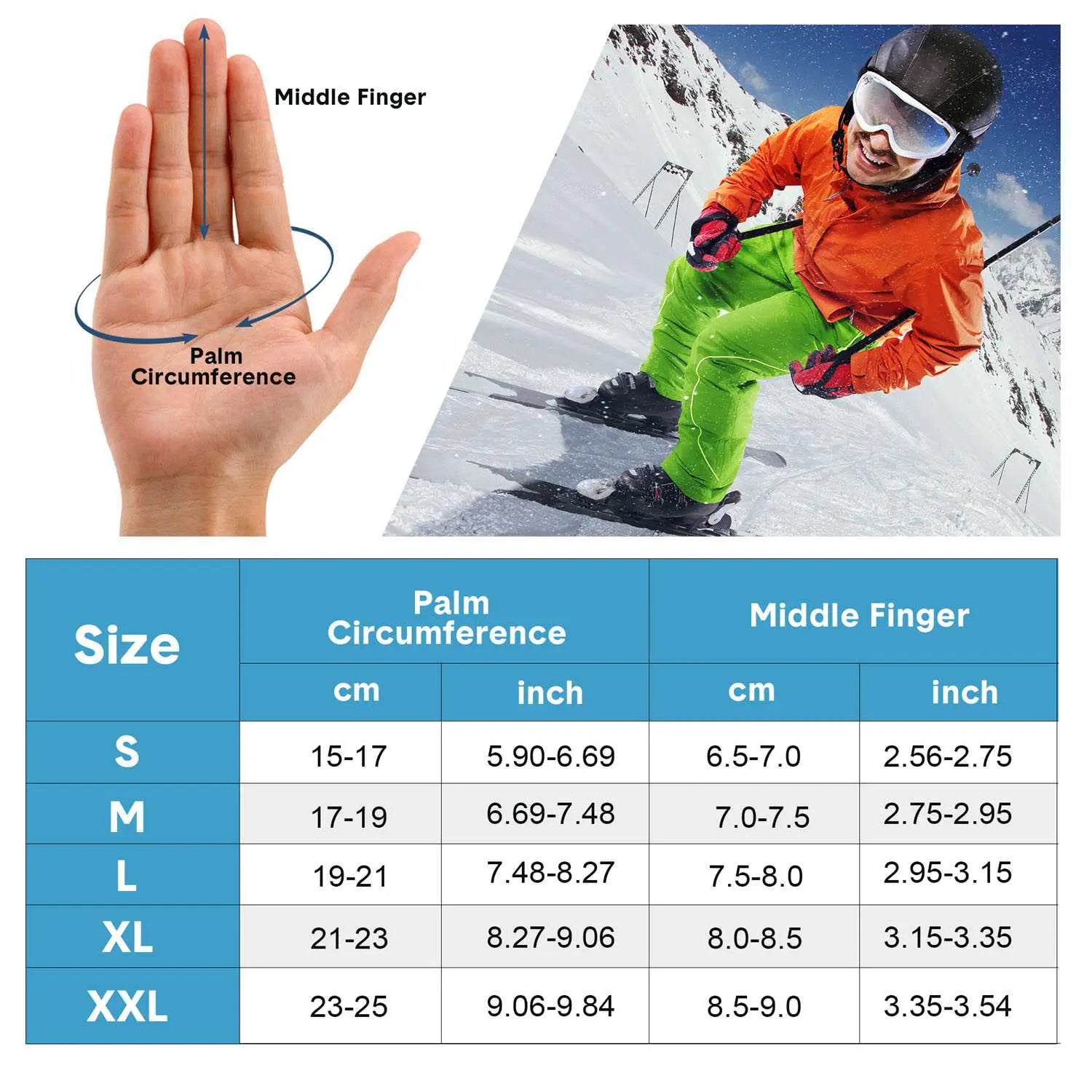 NICE CAPS Adults Unisex Mens Womens Thinsulate Waterproof Ski Snow Winter  Gloves