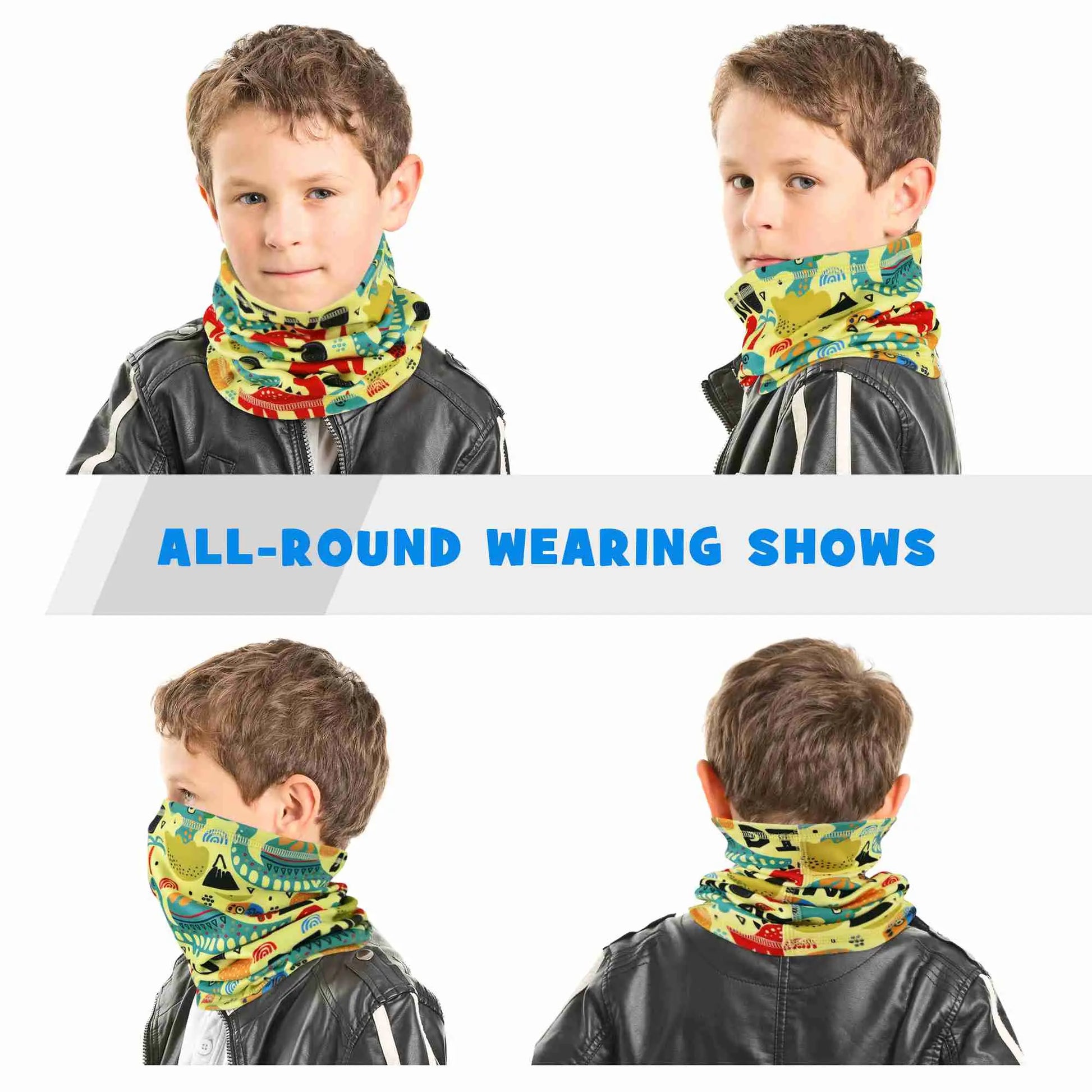 EXski 2 Pack Kids Winter Neck Scarf Gaiter Warmer Soft for Snow Sports Girls Boys Age 2-12 EXSKI