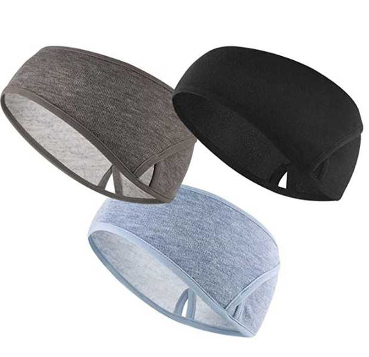 Buy Outdoor Women Fleece Ponytail Sport Headband Running Fitness