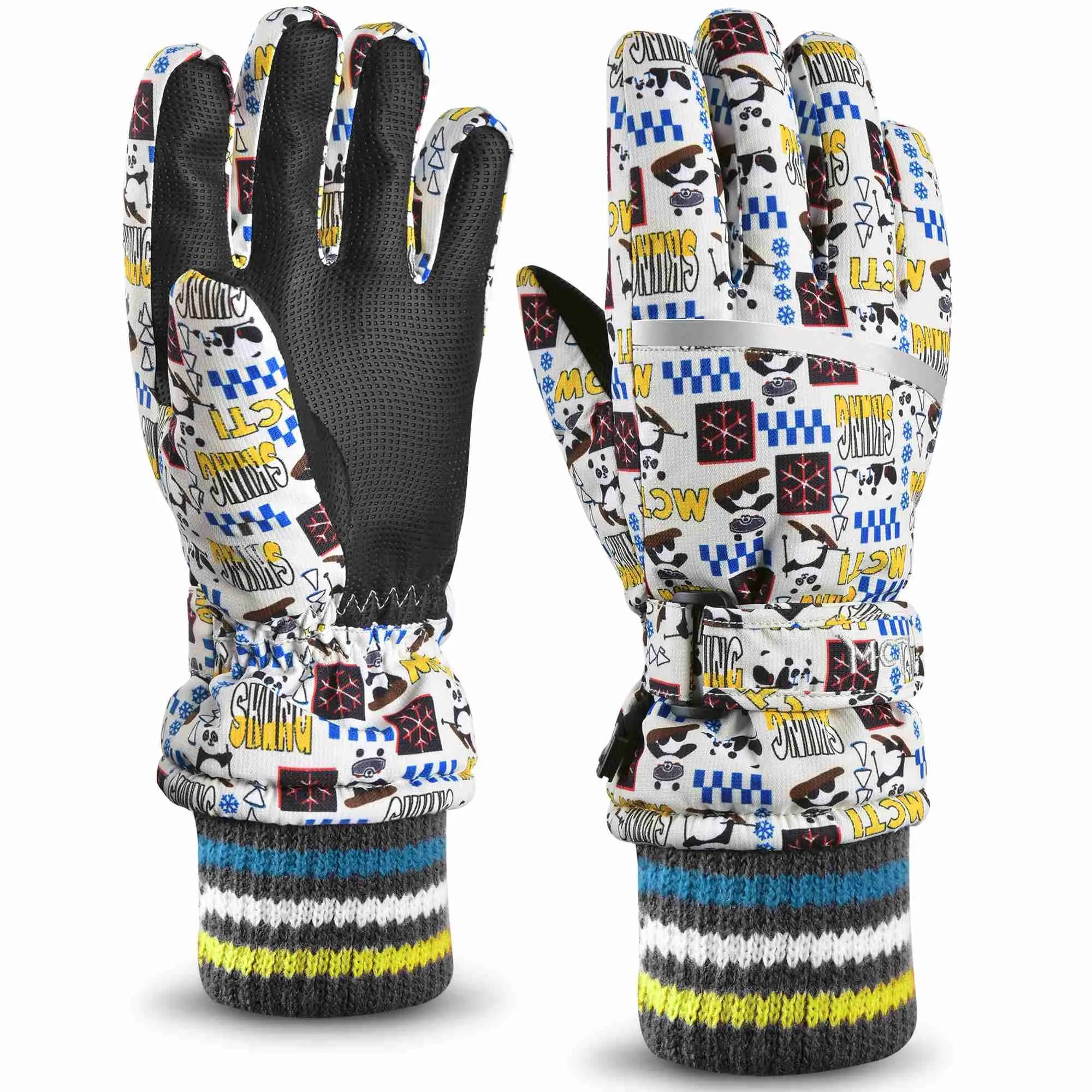 MCTi Kids Waterproof Long Knitted Ski Gloves