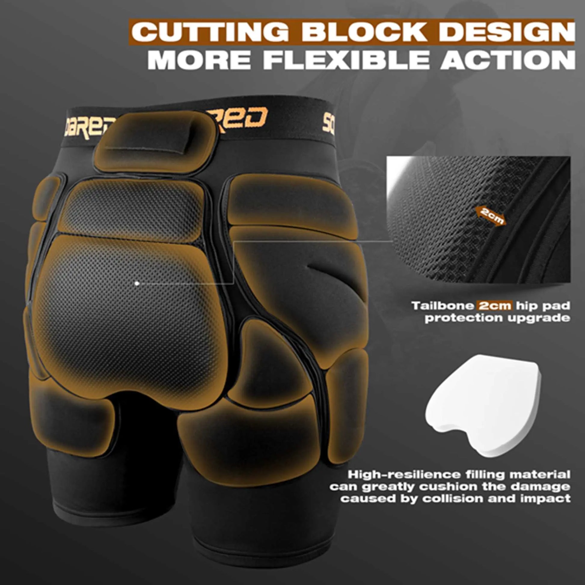 SkatingSpirit Padded Figure Skating Shorts Hip Tailbone Gel Pad Protective  Underwear : : Sports & Outdoors